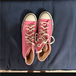 Pink High Top Platform Converse